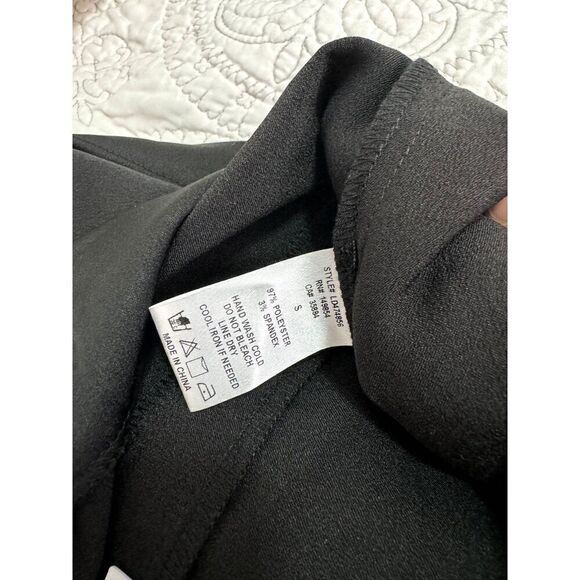 NWT Sage the Label "The Roxbury" Wide-Leg, High-Waisted Dress Pants Sz S / black - Picture 6 of 8